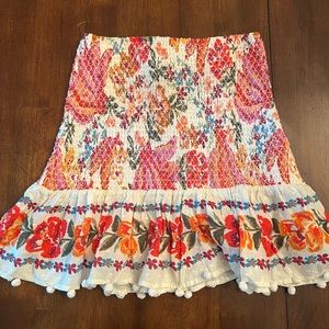NWT Farm Rio Smocked Spring Bananas Mini Skirt XS